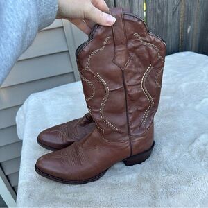 Dan Post Leather Boots Brown Size 9.5 D